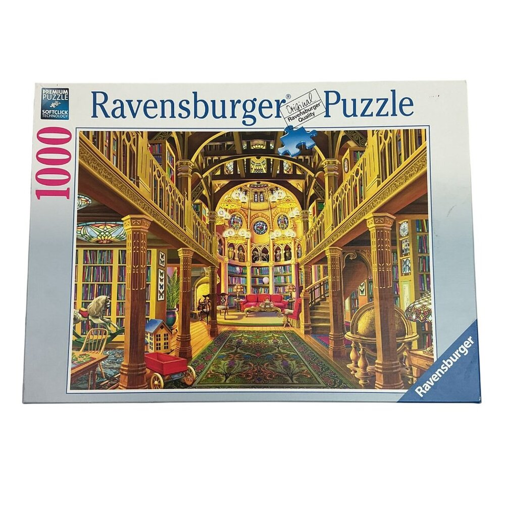 Ravensburger “World Of Words” Library Scene 1000 Piece Premium Jigsaw Puzzle